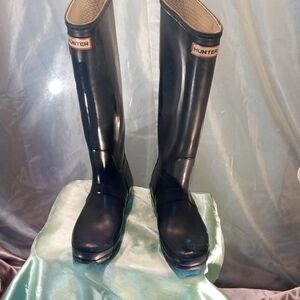 Hunter Women's Green Tall Rain Boots